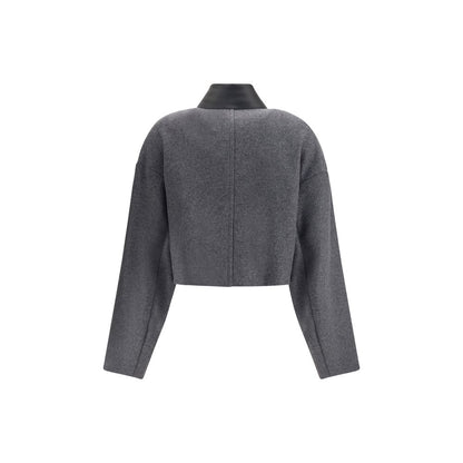 Max Mara Gray Fleece Wool Coat