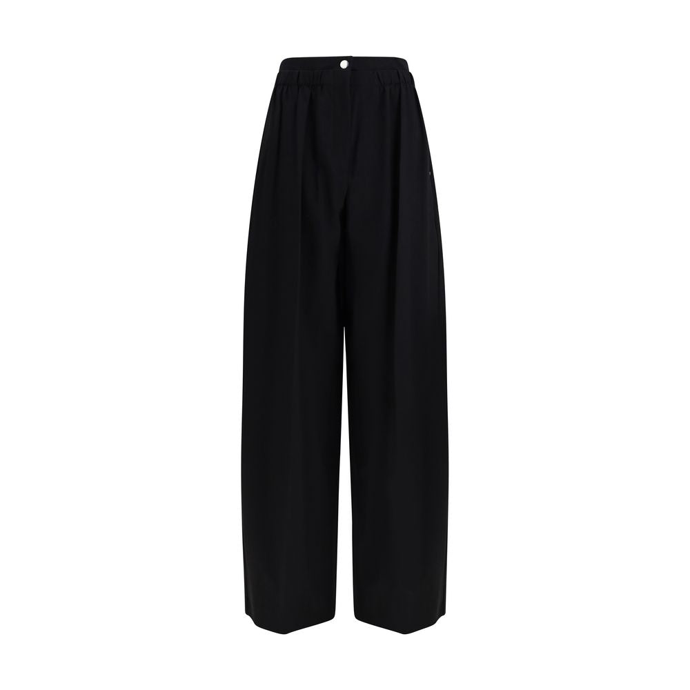 Max Mara Schwarze Fleece-Wollhose