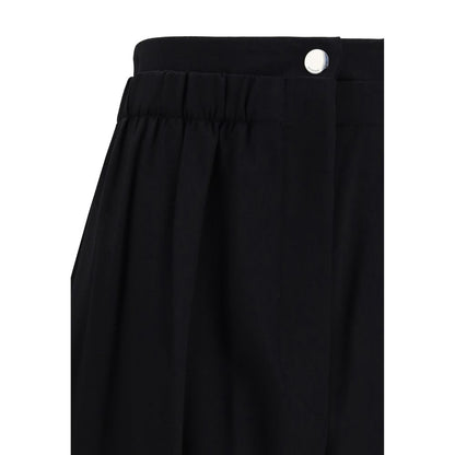 Max Mara Schwarze Fleece-Wollhose