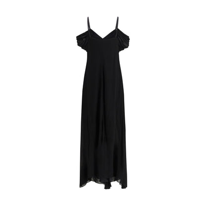 Saint Laurent Black Viscose Casual Dress