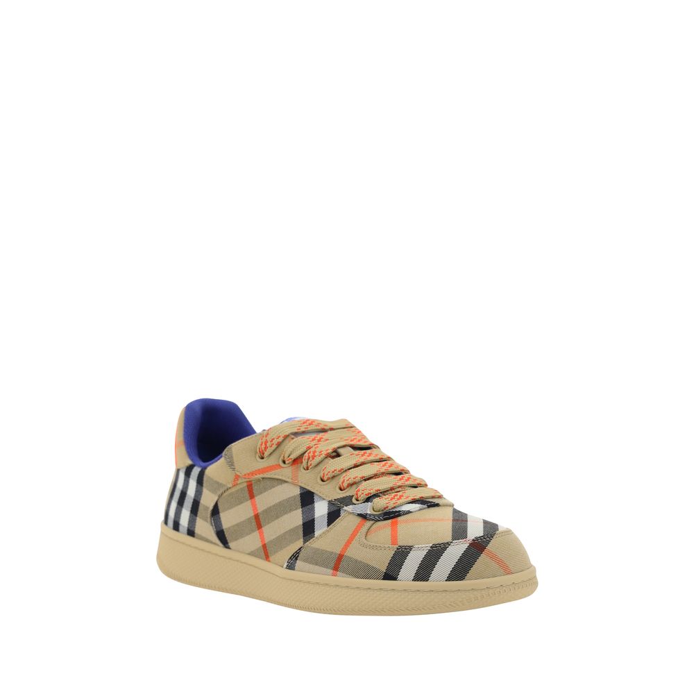 Burberry Beige Fabric Low Top Sneakers