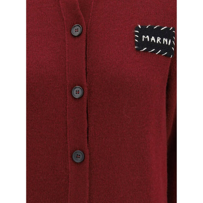 Marni Bordeaux Kaschmir-Cardigan