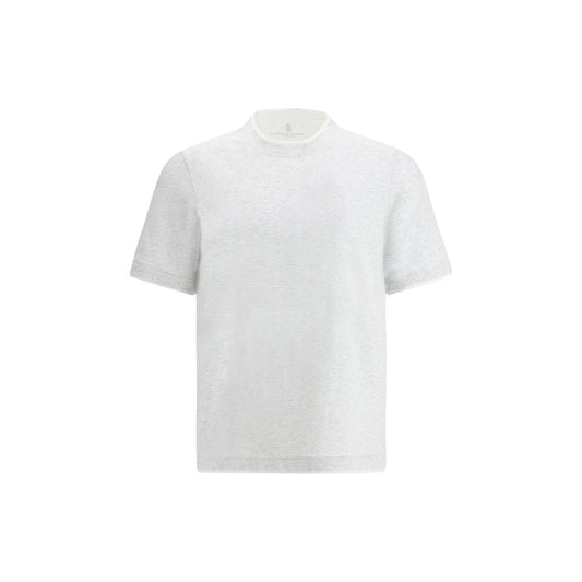 Brunello Cucinelli Graues Baumwoll-T-Shirt