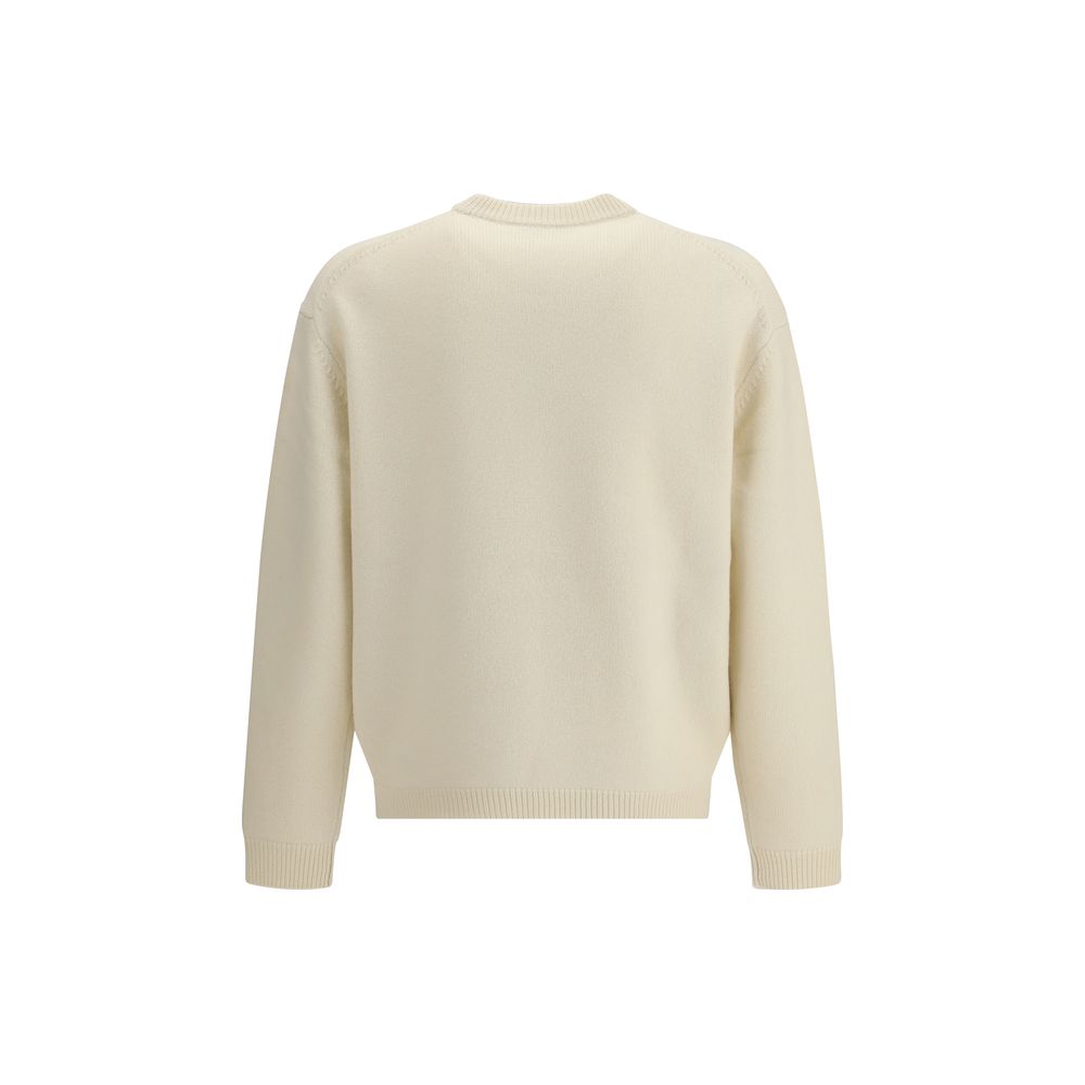 Maison Kitsuné Cremefarbenes Woll-Sweatshirt
