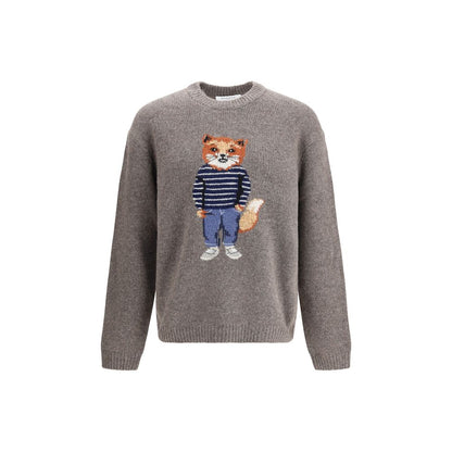 Maison Kitsuné Gray Wool Sweatshirt