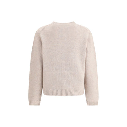 Maison Kitsuné Sweatshirt aus cremefarbener Merinowolle