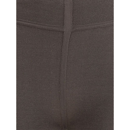 Rick Owens Gray Fleece Wool Leggings
