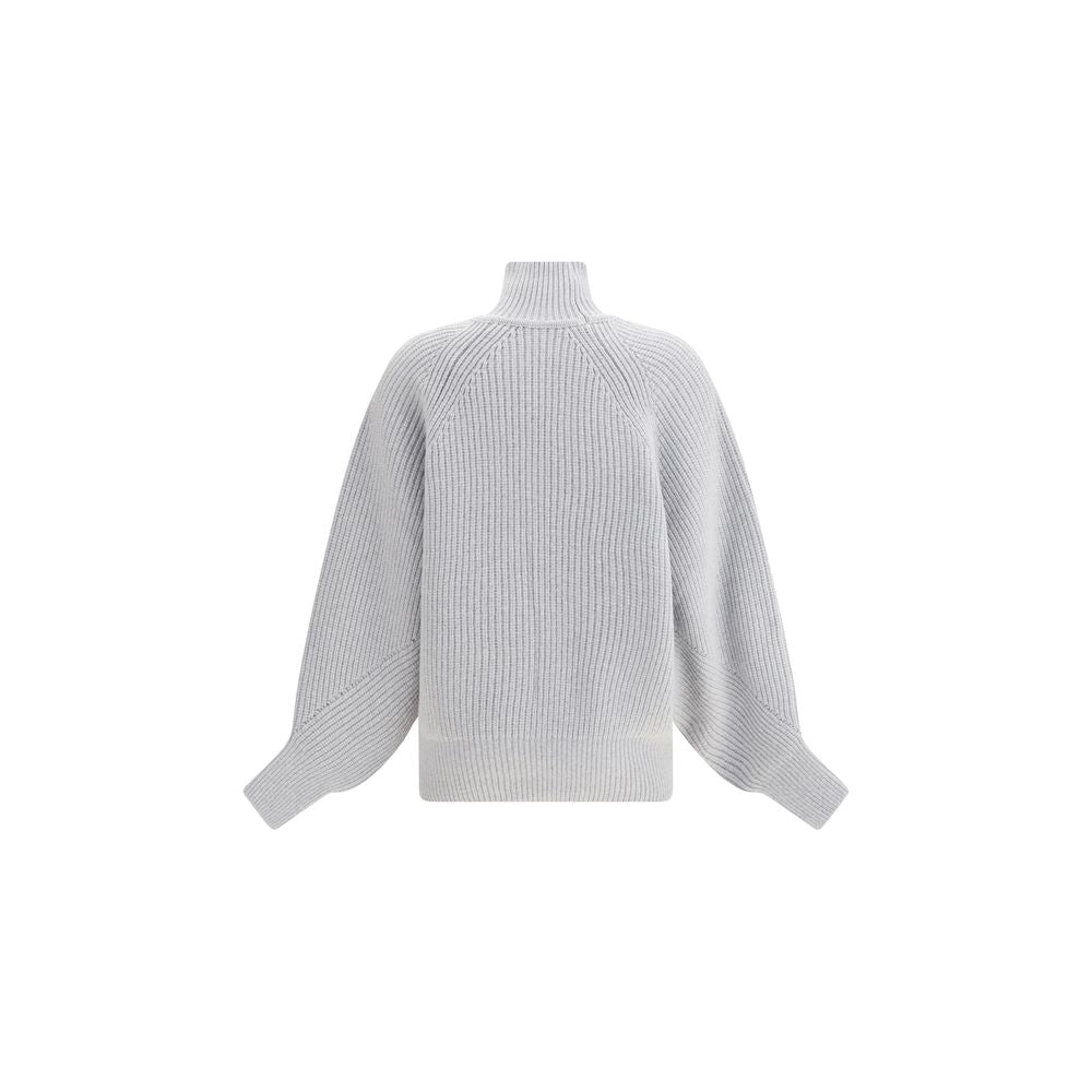 Balmain graues Woll-Sweatshirt