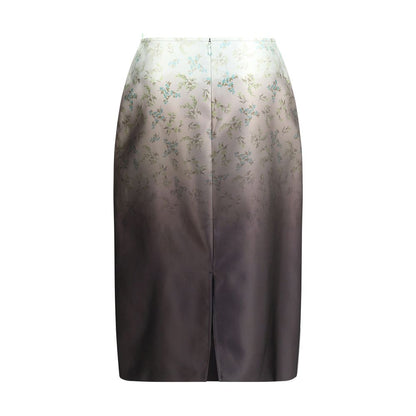 Jil Sander Multicolor Silk Long Skirt