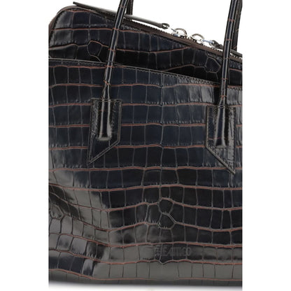 The Attico Black Calf Leather Bos Taurus Shoulder Bag