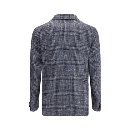 Tagliatore Blue Wool Coat