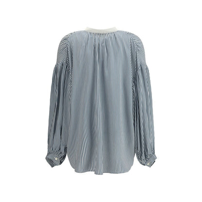 Kristina Ti Green Viscose Pattern Shirt