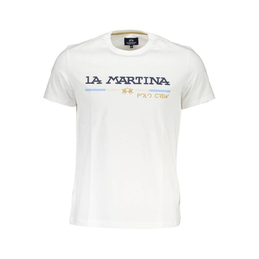 La Martina White Cotton T-Shirt