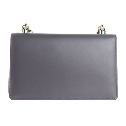 Dolce & Gabbana Gray Calfskin Women Shoulder Bag