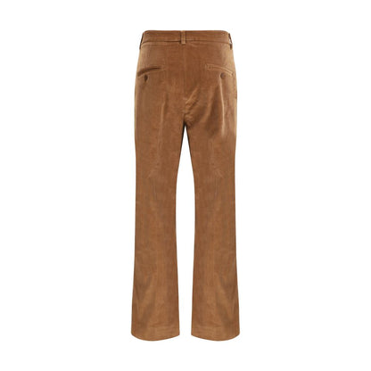 Max Mara Brown Cotton Casual Pants