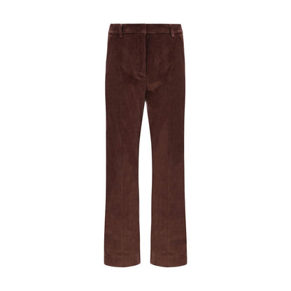 Max Mara Bordeaux Cotton Cropped Pants