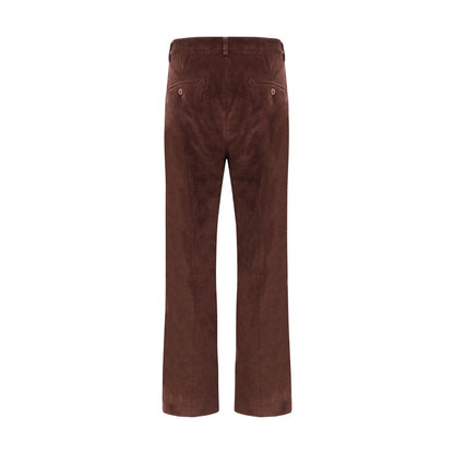 Max Mara Bordeaux Cotton Cropped Pants