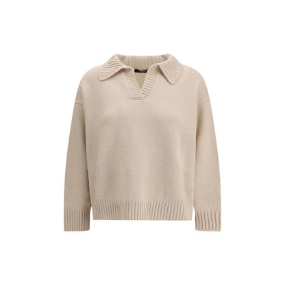 Max Mara Beige Fleece Wool Sweatshirt