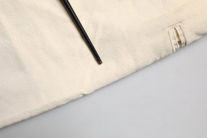 Fortela Off White Cotton Straight Men Corduroy Chino Trouser Pants