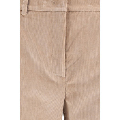 Max Mara Beige Cotton Casual Pants