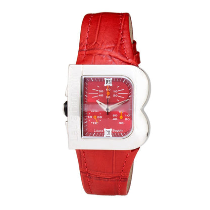 Laura Biagiotti Red Leather Dress Watch