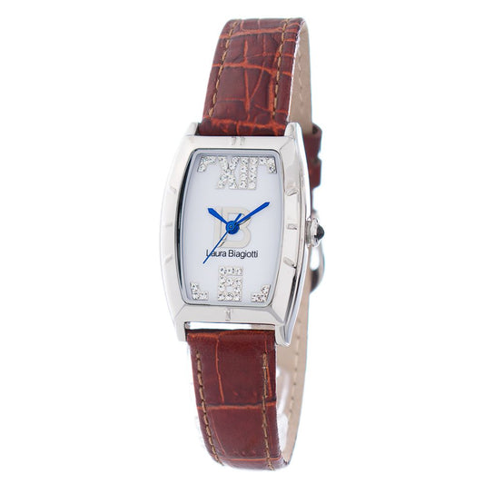 Laura Biagiotti Brown Leather Dress Watch