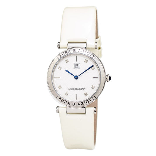Laura Biagiotti Beige Leather Dress Watch
