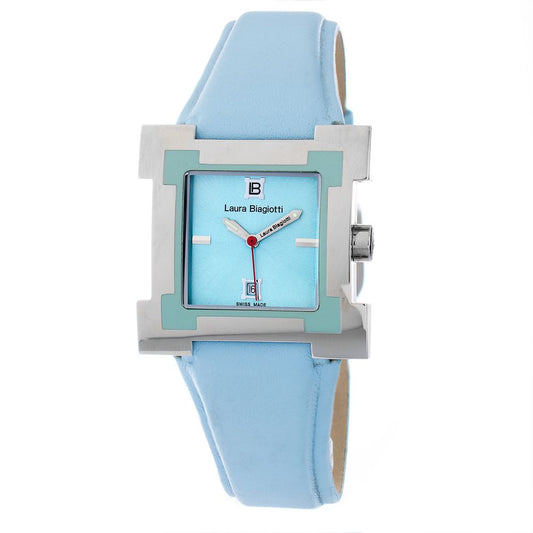 Laura Biagiotti Blue Leather Dress Watch