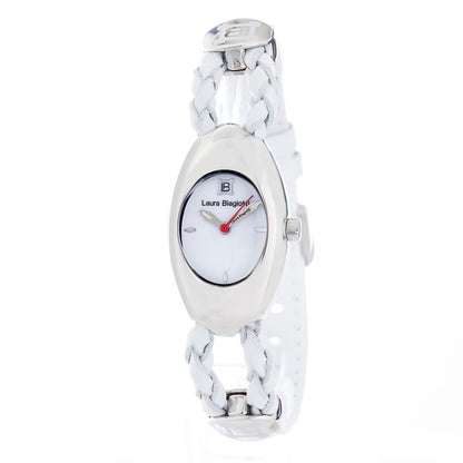 Laura Biagiotti White Leather Dress Watch