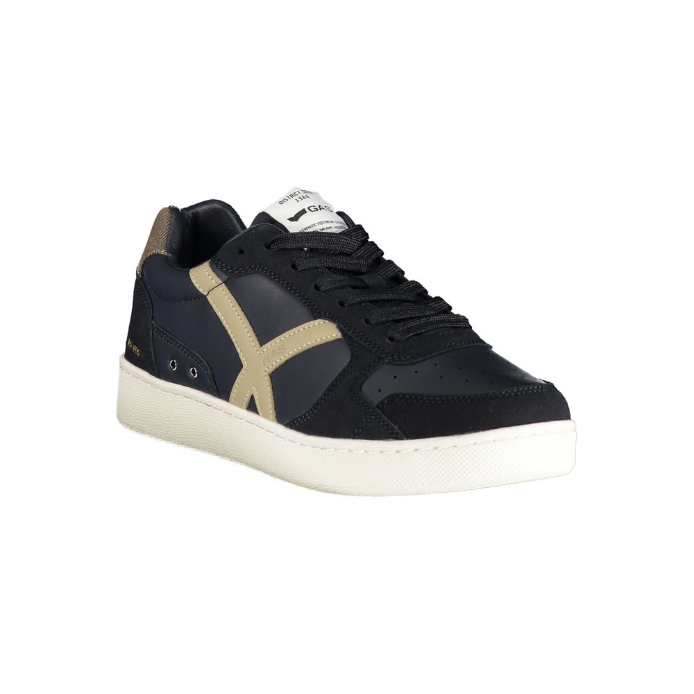 Gas Blue Polyester Men Sneaker