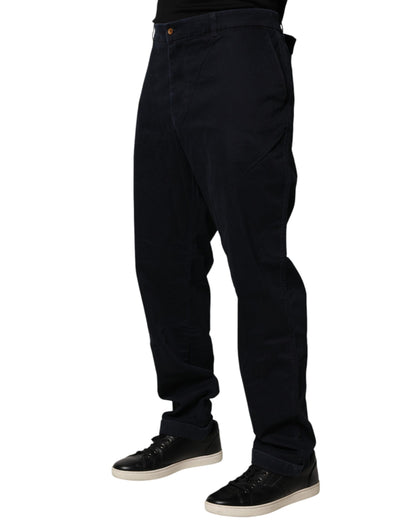 Harmont & Blaine Black Mid Waist Skinny Denim Trouser Jeans