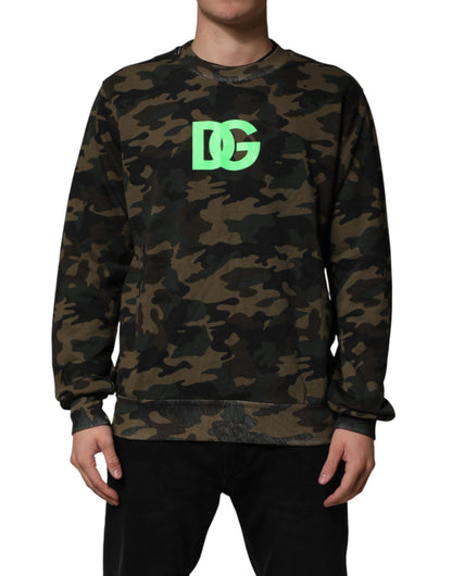 Dolce & Gabbana Multicolor Camouflage Men Sweatshirt  Sweater