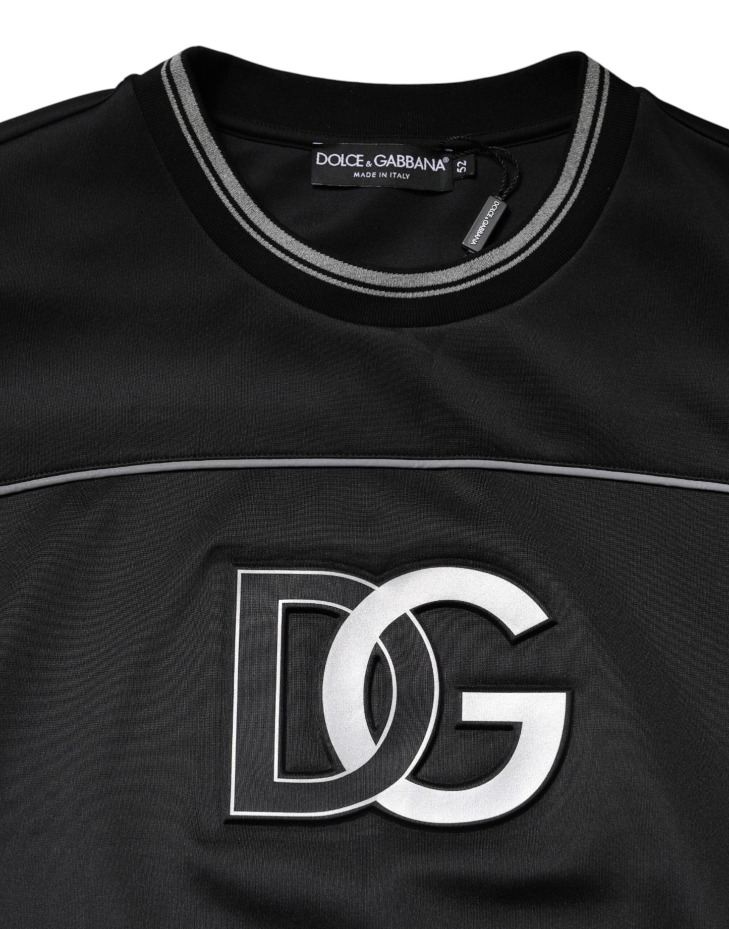 Dolce & Gabbana Black DG Logo Crew Neck Sweatshirt Sweater