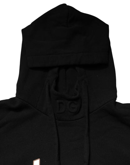 Dolce & Gabbana Black LOVE Cotton Hooded Sweatshirt Sweater