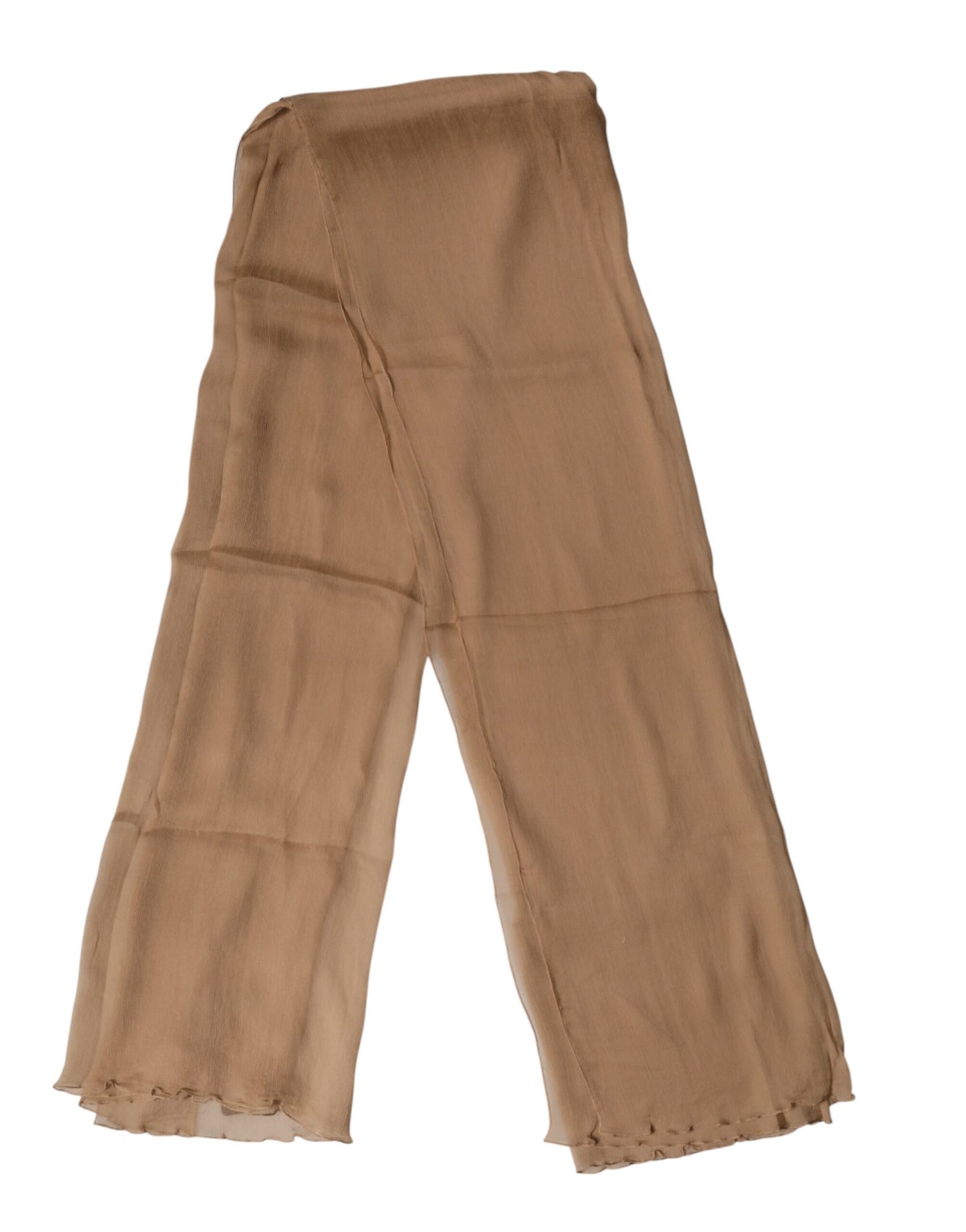 Dolce & Gabbana Brown Silk Stole Neck Wrap Shawl Men Scarf