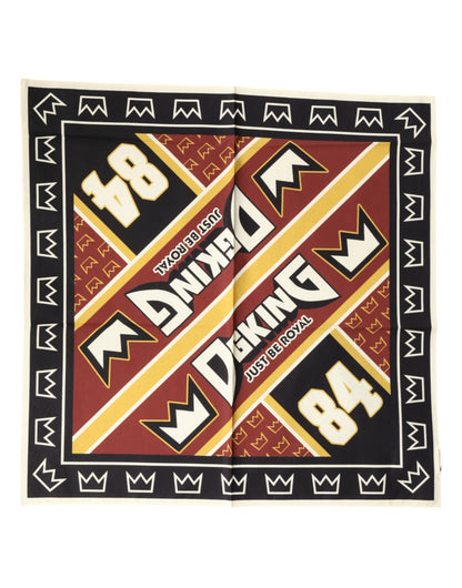 Dolce & Gabbana Multicolor DG King Square Foulard Men 50.5cm x 50cm Scarf