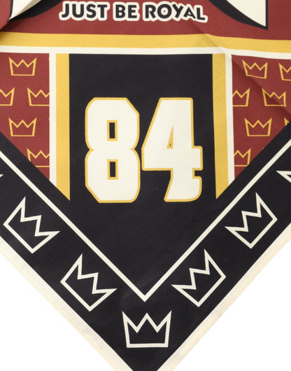 Dolce & Gabbana Multicolor DG King Square Foulard Men 50.5cm x 50cm Scarf