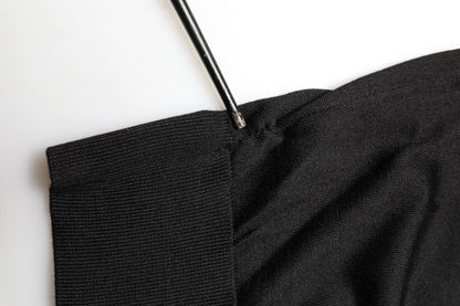 Dolce & Gabbana Black Silk Collared Short Sleeve Polo  T-shirt