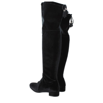 Prada Black Velvet Over The Knee
