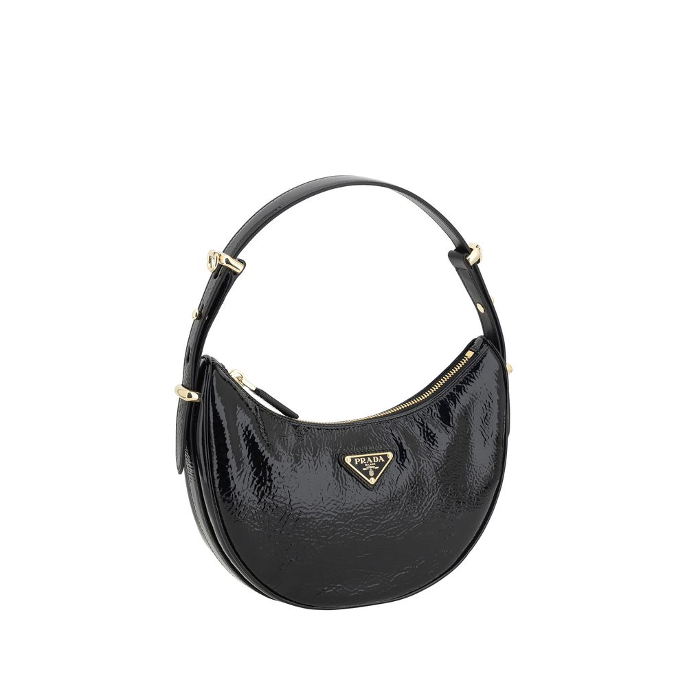 Prada Black Calf Leather Bos Taurus Shoulder Bag