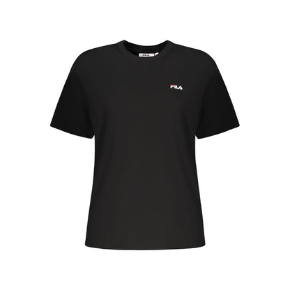 Fila Black Cotton Women T-Shirt