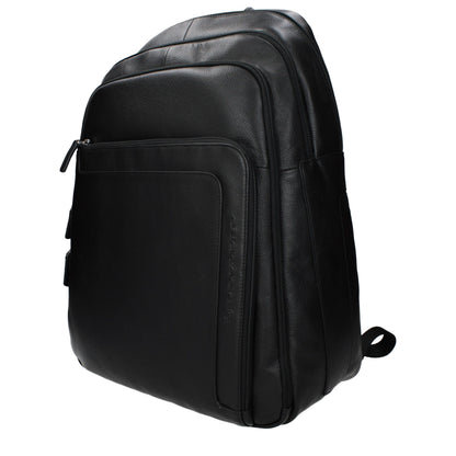 Piquadro Black Leather Backpack